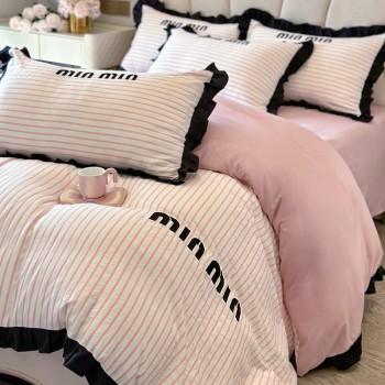 STRIPED CORAL DUVET COVER minmin 