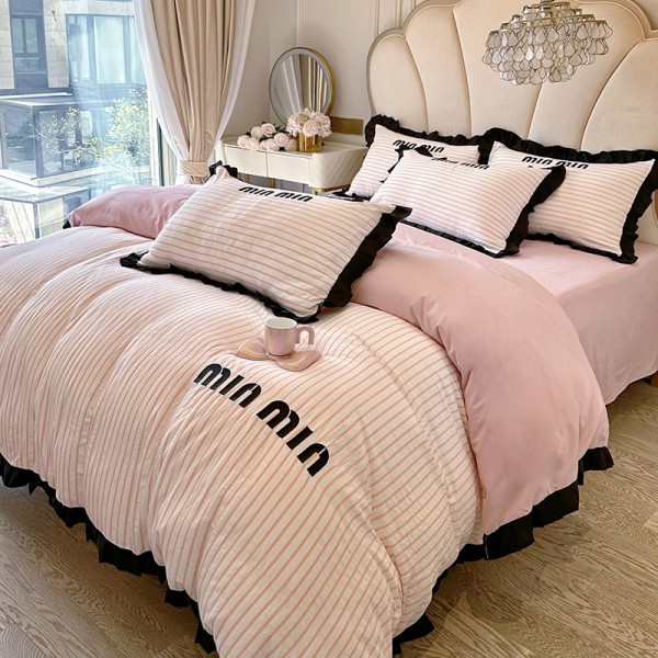 STRIPED CORAL DUVET COVER minmin