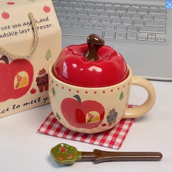 CUTE APPLE CERAMIC MUG 