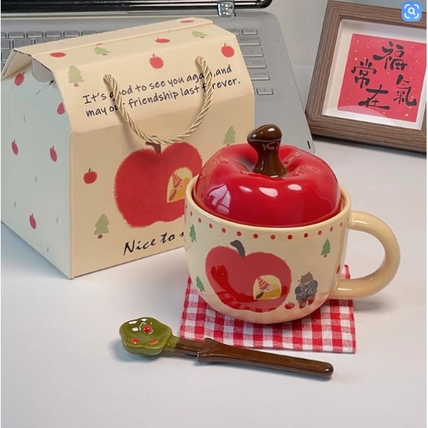 CUTE APPLE CERAMIC MUG