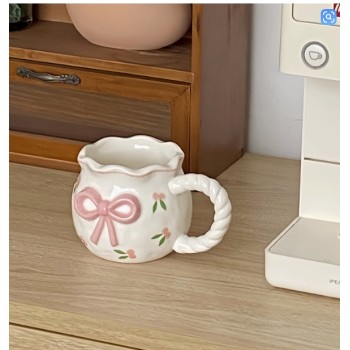 BOW CHERRY CERAMIC MUG