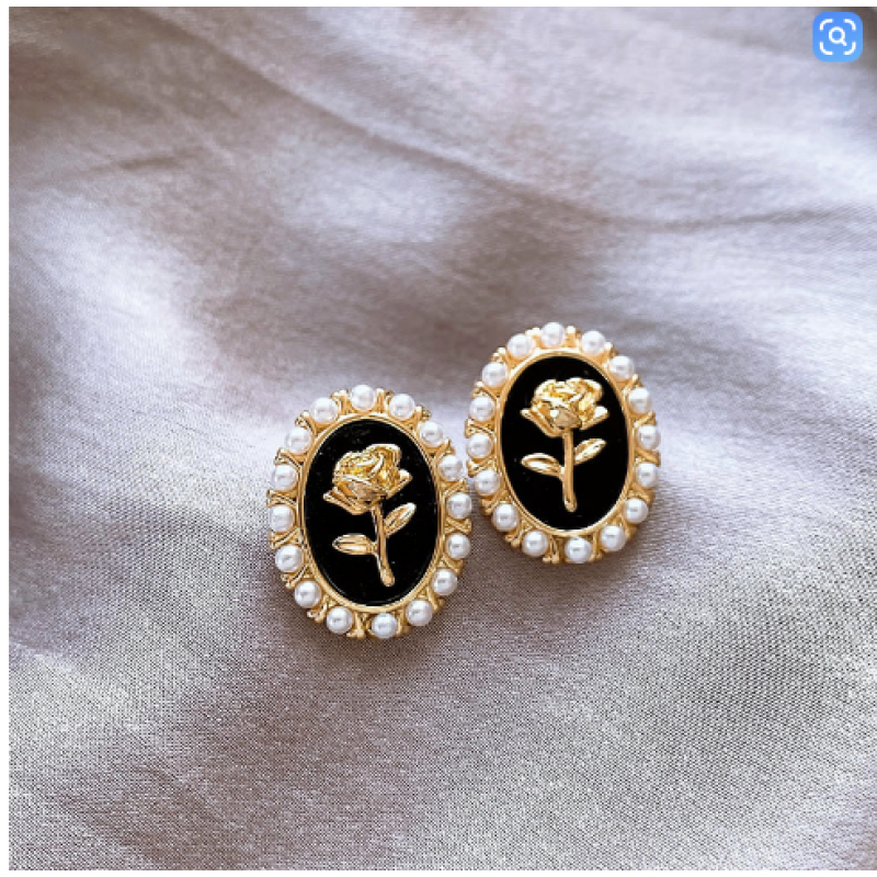 Silver temperament high-end earrings 