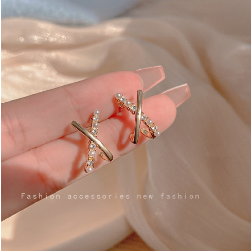 Silver temperament high-end earrings 